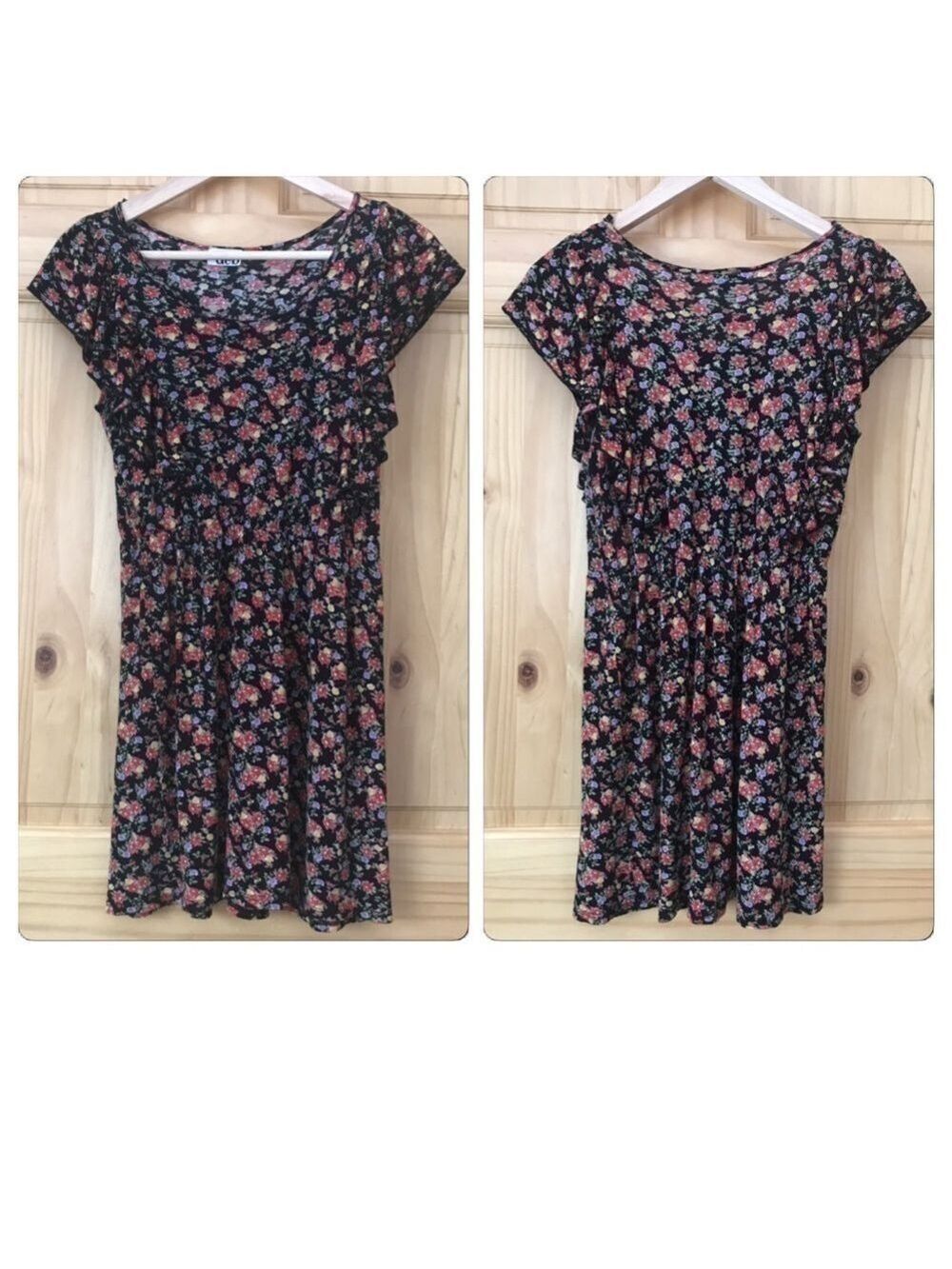 Deb floral ruffled bodice mini dress size XS